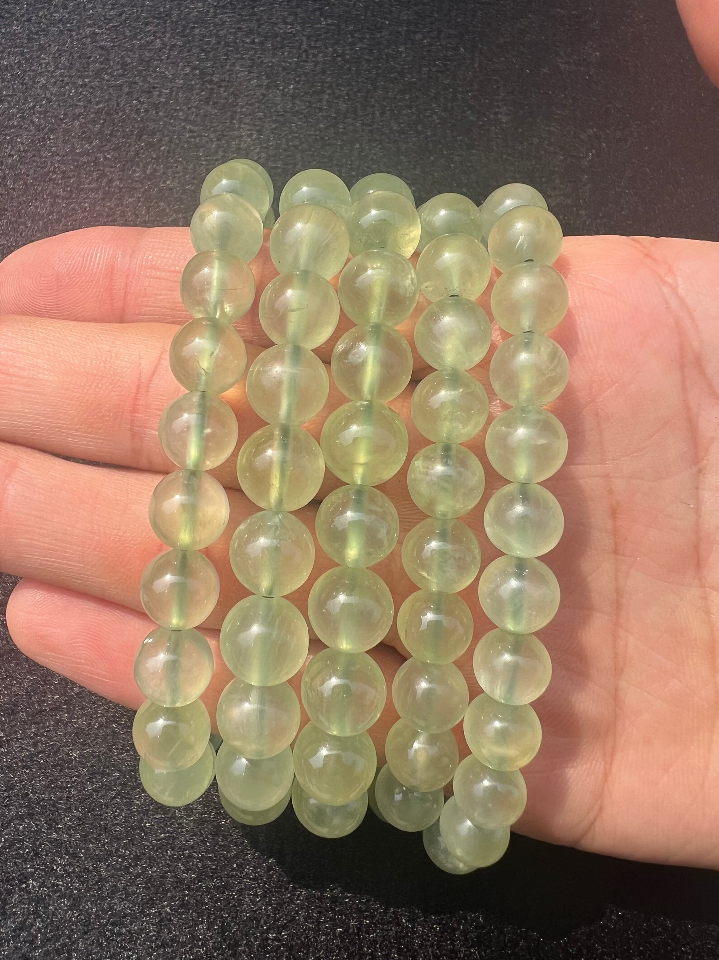Prehnite bracelet