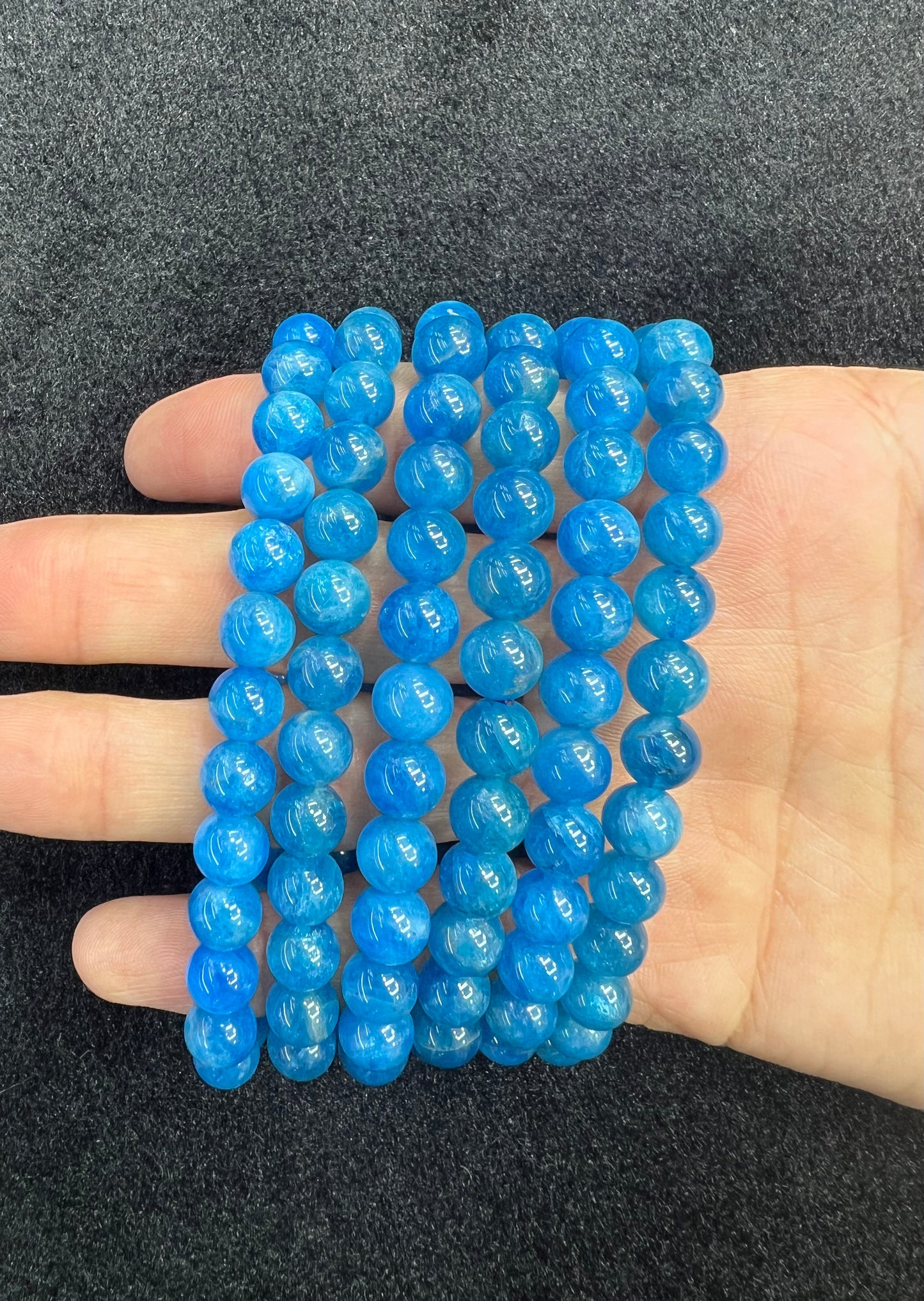 Blue apatite bracelet