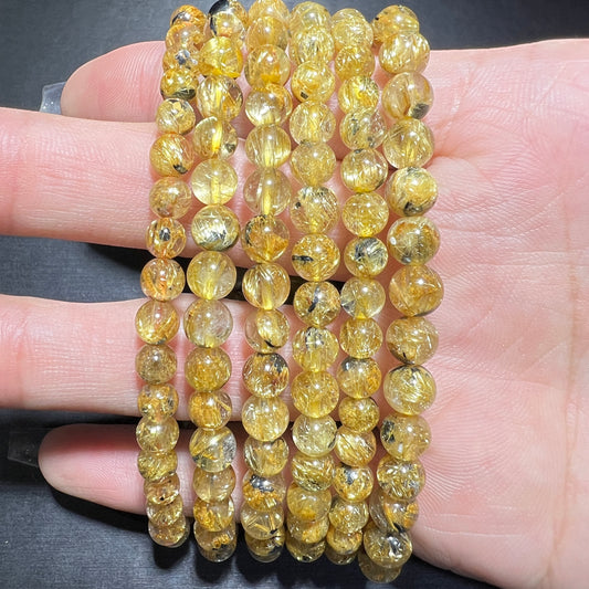 Golden rutile bracelet