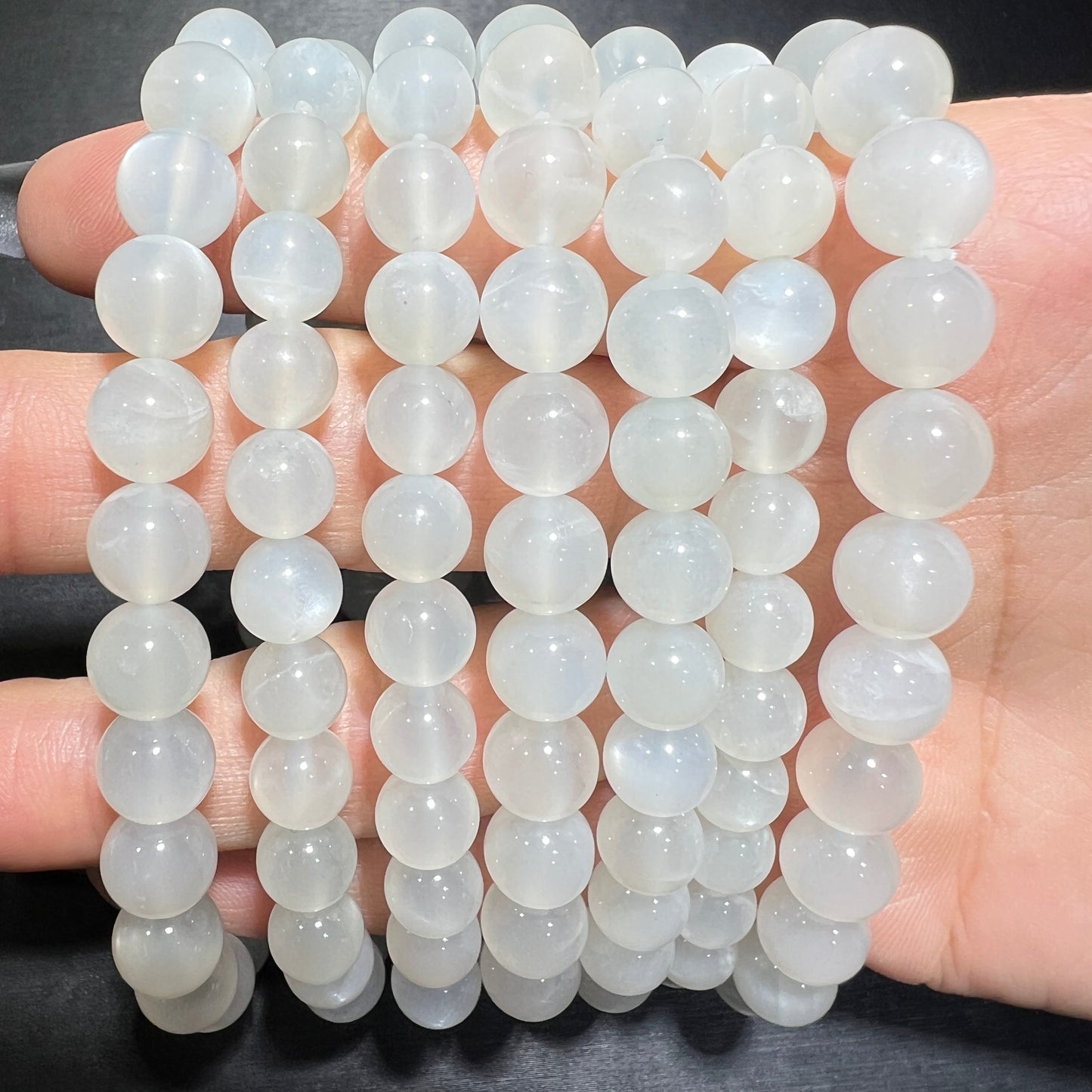 Silver moon stone bracelet