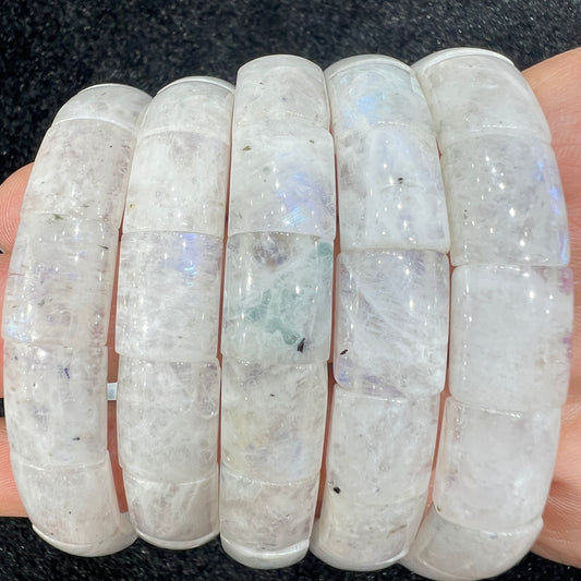 Rainbow moon stone bangle
