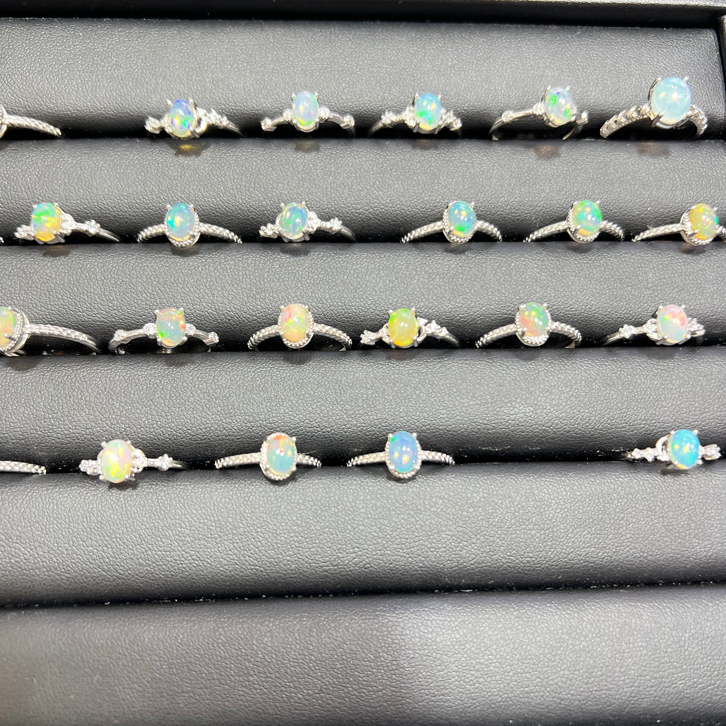 Sterling silver opal ring