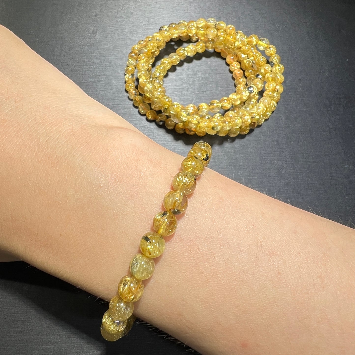 Golden rutile bracelet