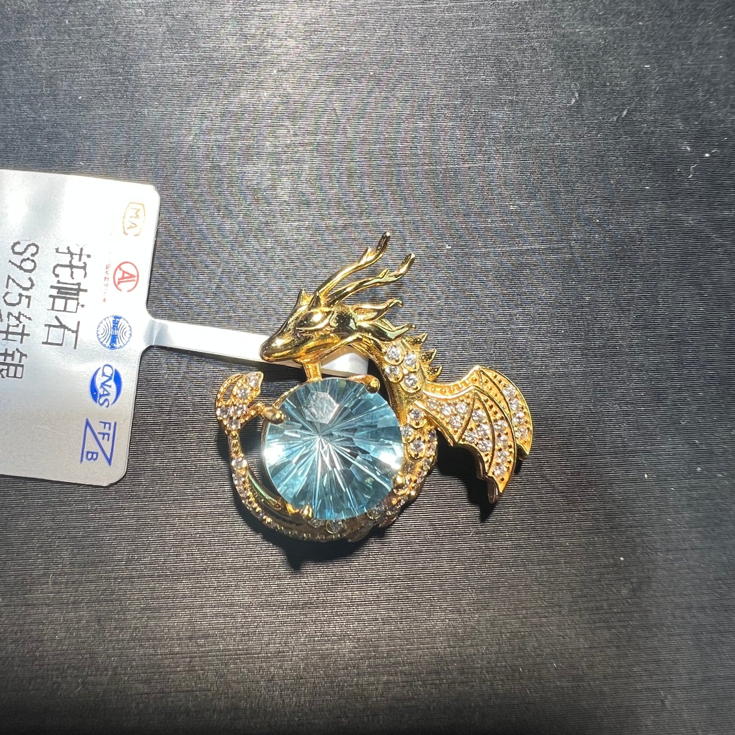 Topaz pendant silver 925