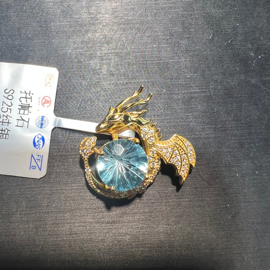 Topaz pendant silver 925