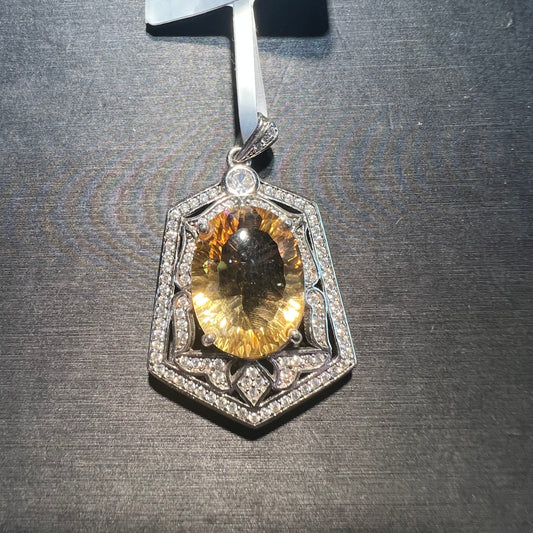 Citrine pendant silver 925