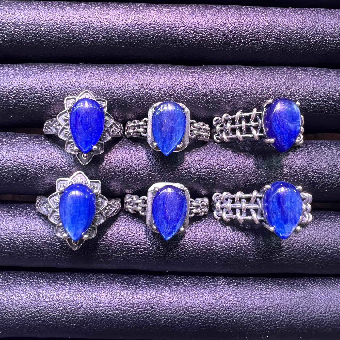 Kayanite silver ring