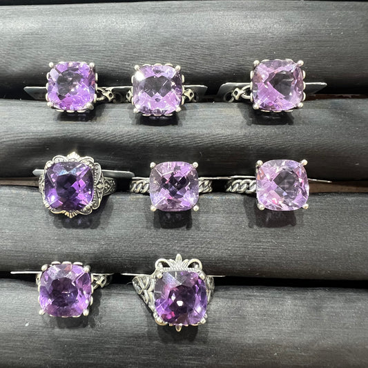 Amethyst ring silver