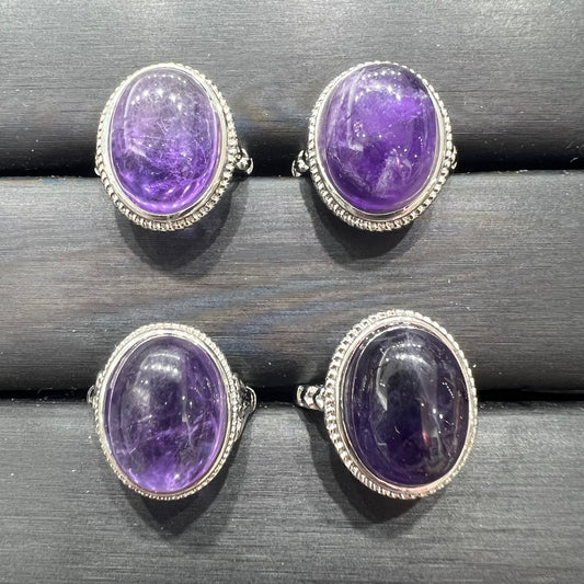 Amethyst ring copper
