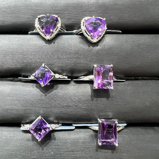 Amethyst ring silver