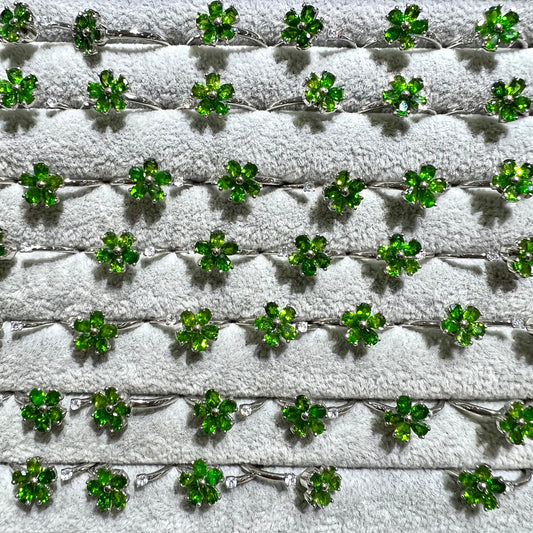 diopside ring silver