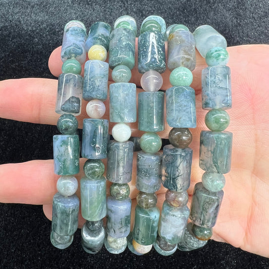 Moss agate bracelet