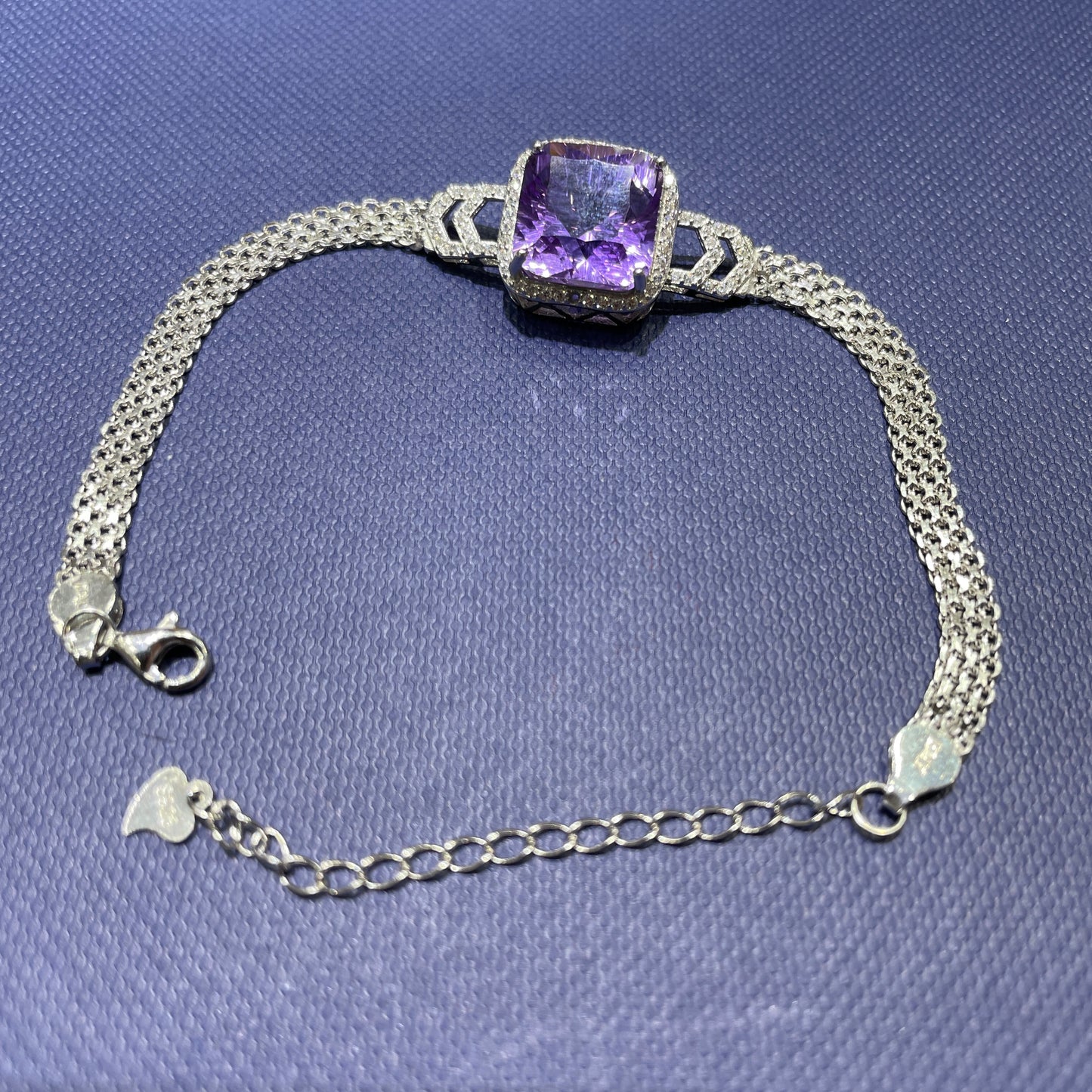 Amethyst bracelet silver 925