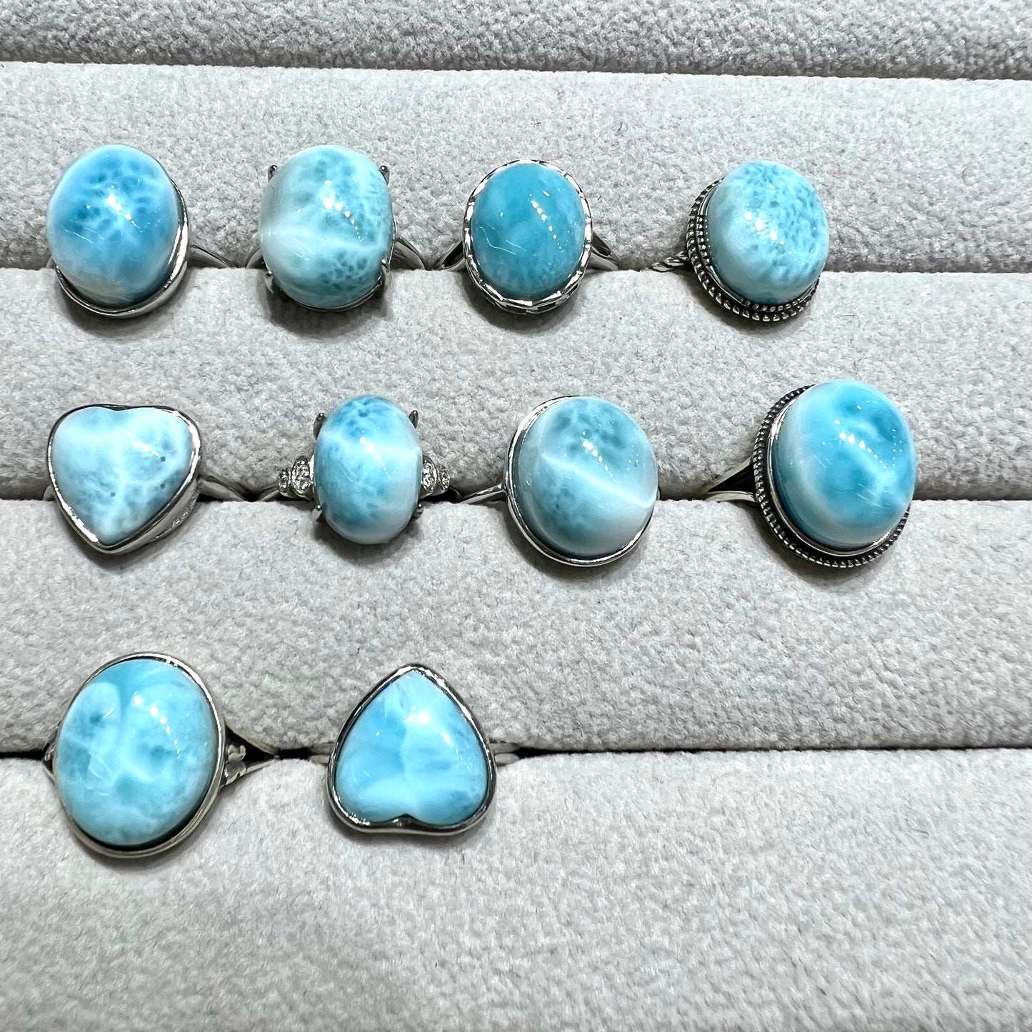 Larimar ring silver