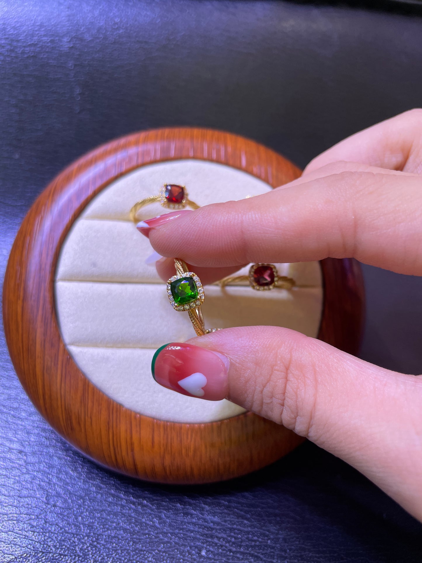 Garnet ring silver 925