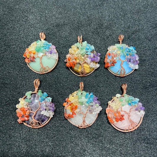 Chakra lift tree pendant