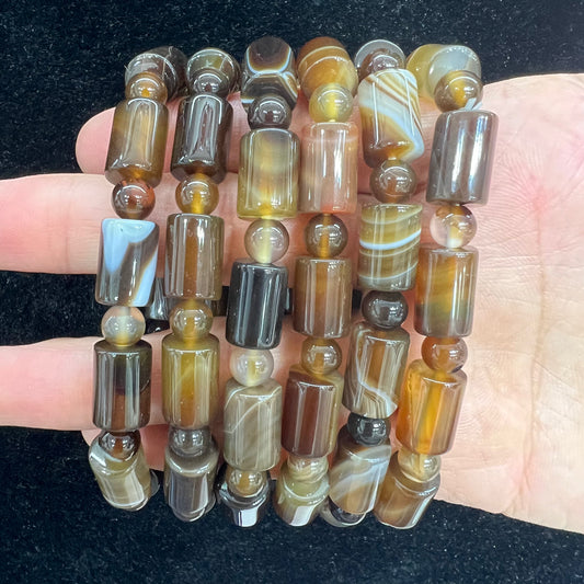 Brown agate bracelet
