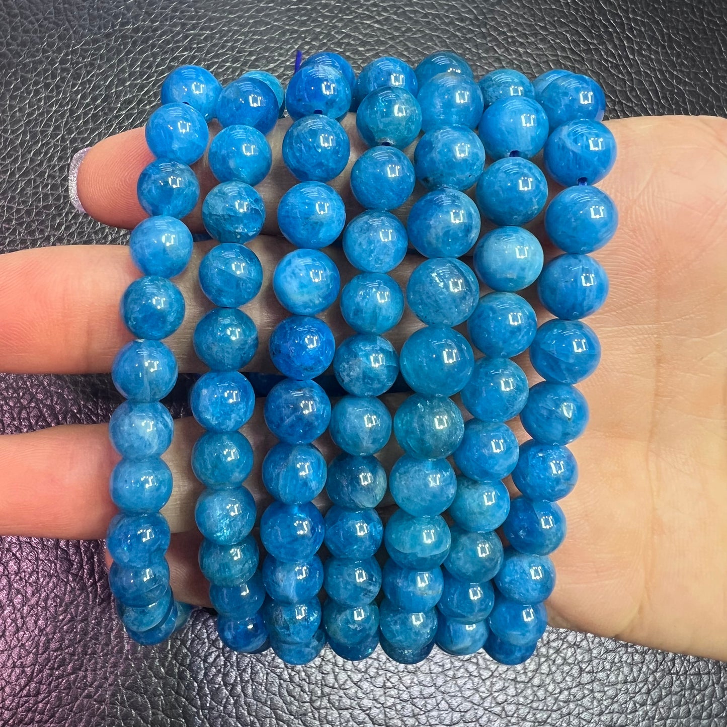 Blue apatite bracelet