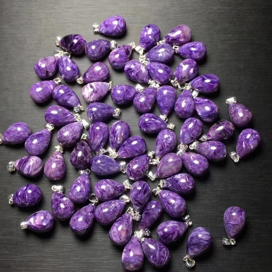 Charoite pendant silver 925