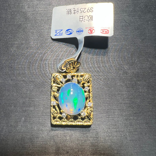 Opal pendant silver 925