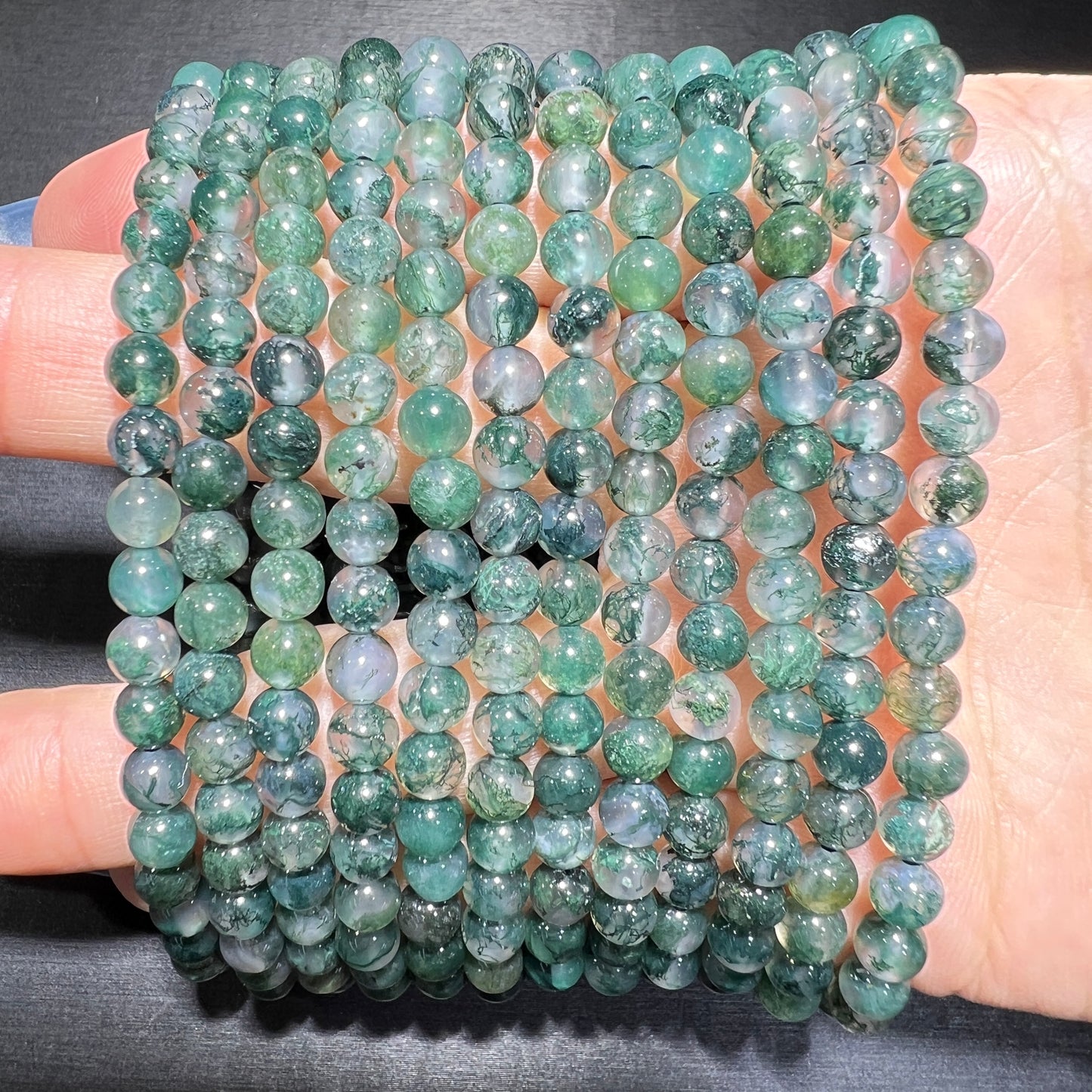 Moss agate bracelet