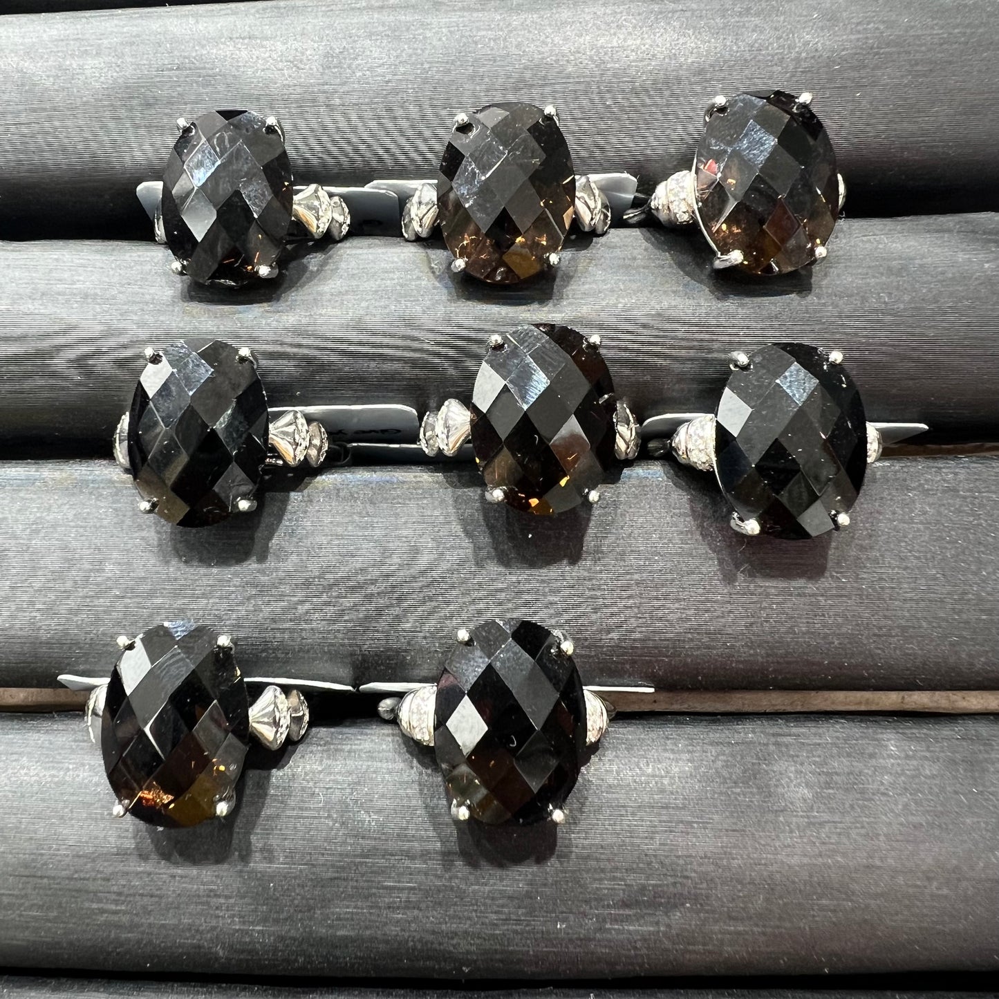 Smokey quartz ring silver