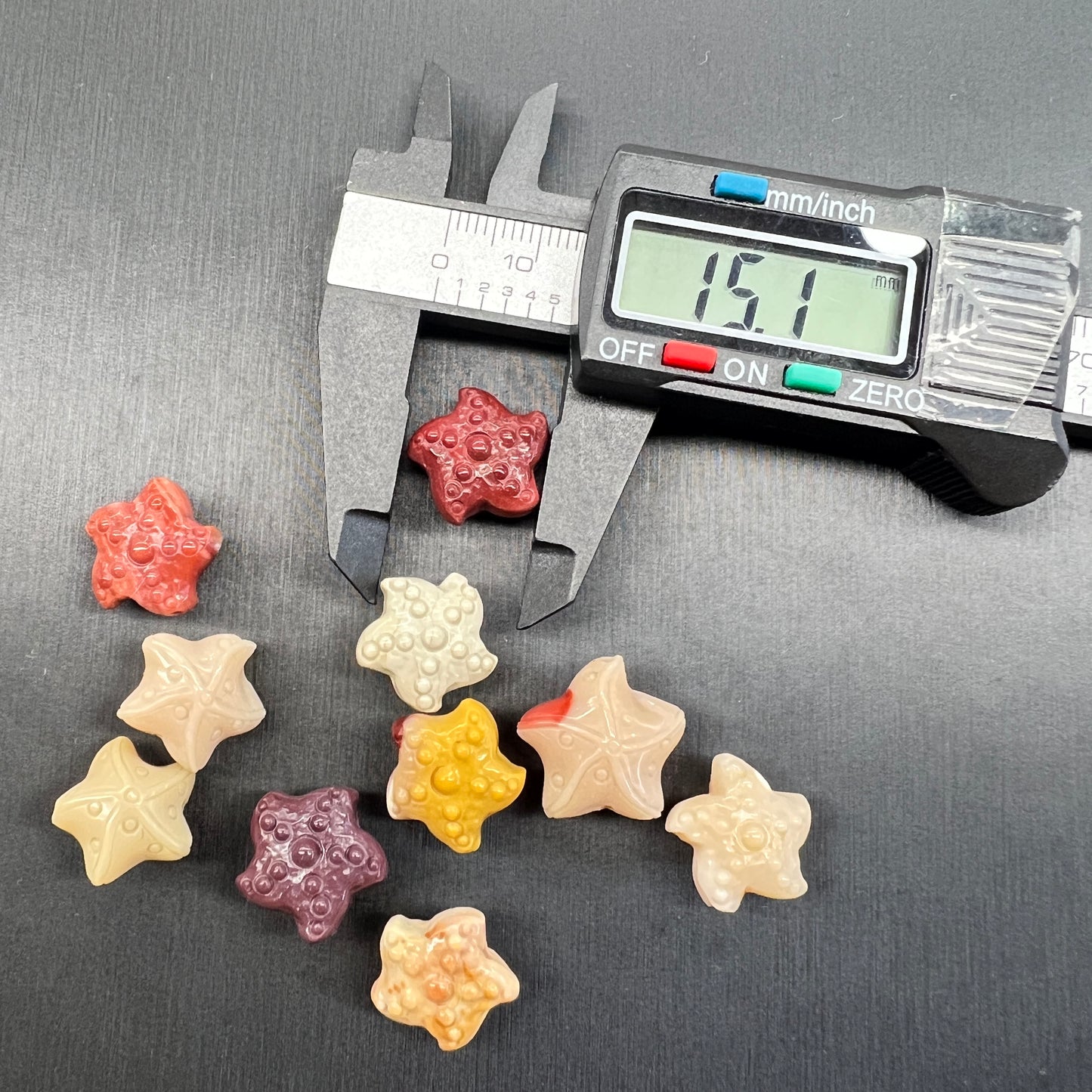 Alashan agate sea star bead