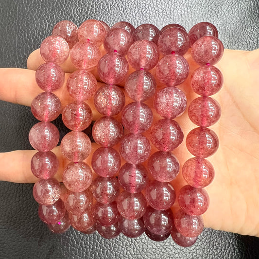 Strawberry quartz bracelet