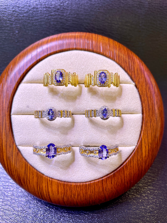 Tanzanite ring silver 925