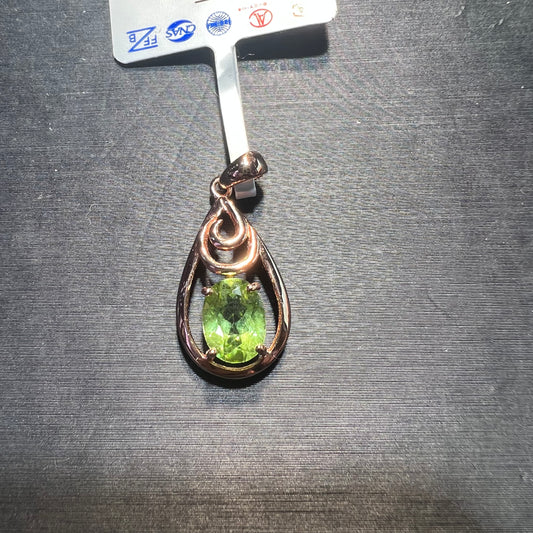 Peridot pendant silver 925