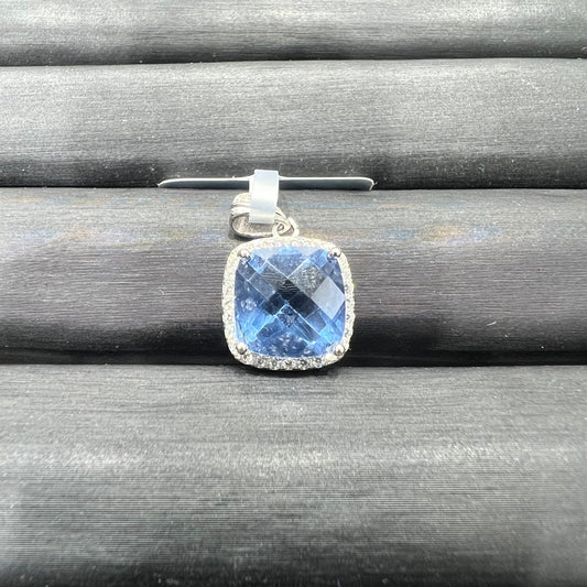 Blue fluorite pendant silver 925