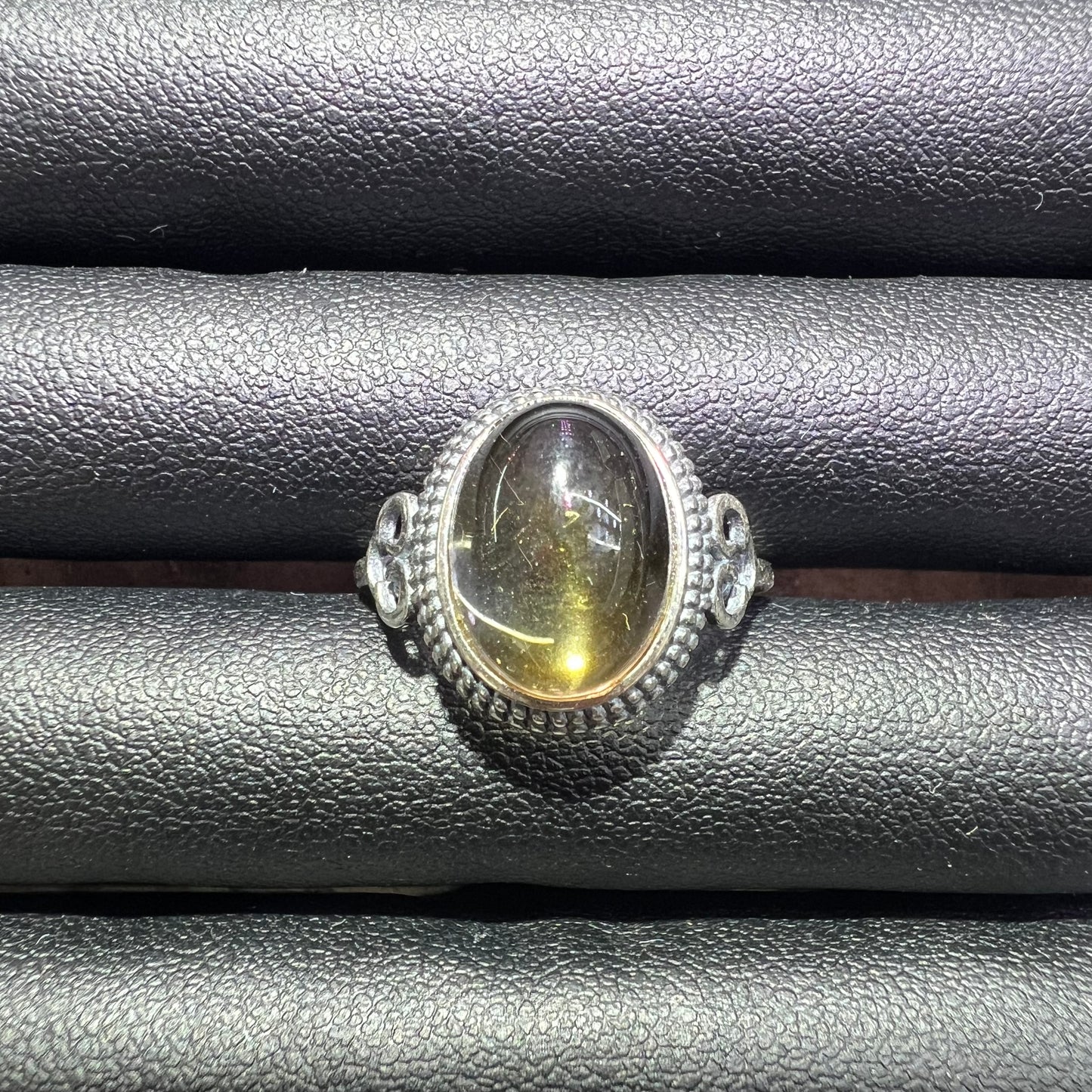 Citrine silver ring