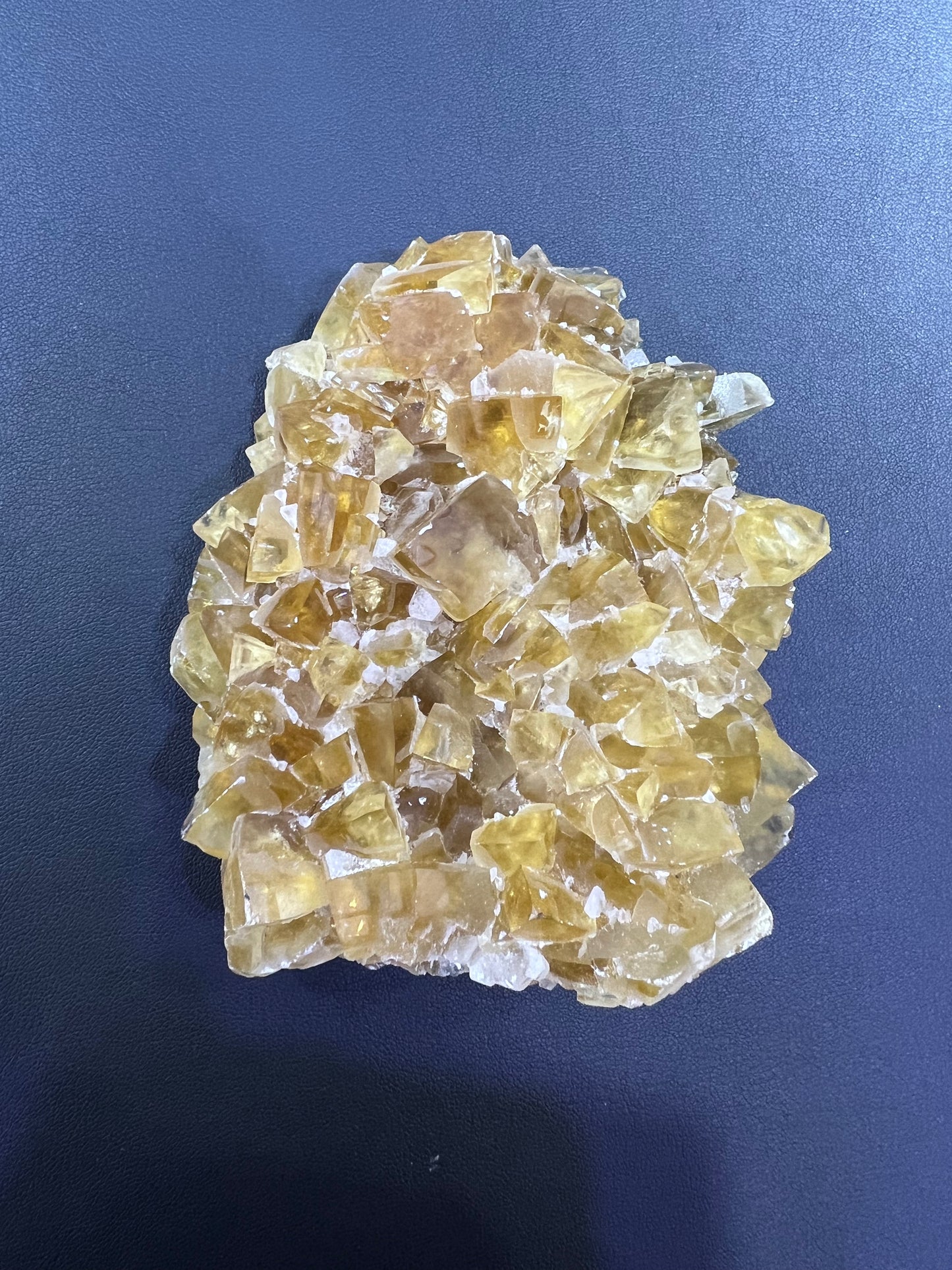 Yellow fluorite specimen