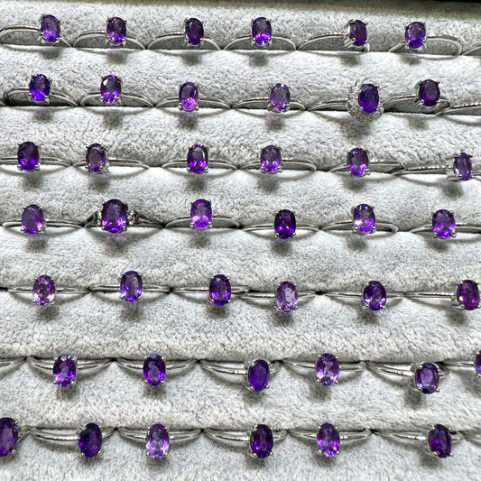 Amethyst ring copper