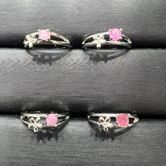 Pink topaz ring copper