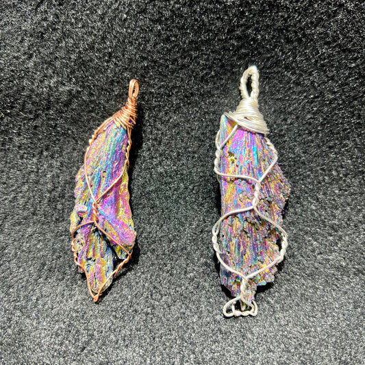 Aura tourmaline pendant