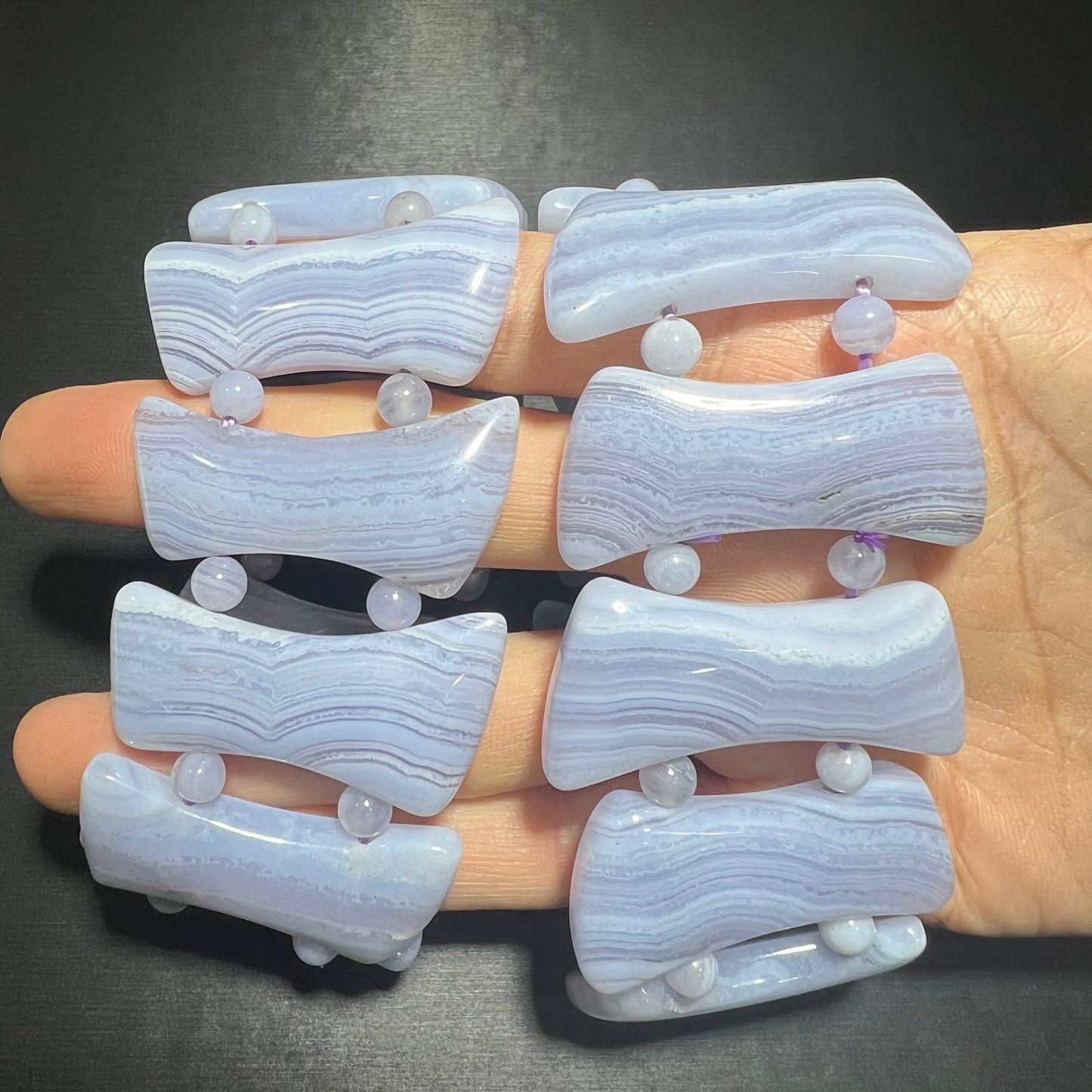 Blue lace agate bracelet