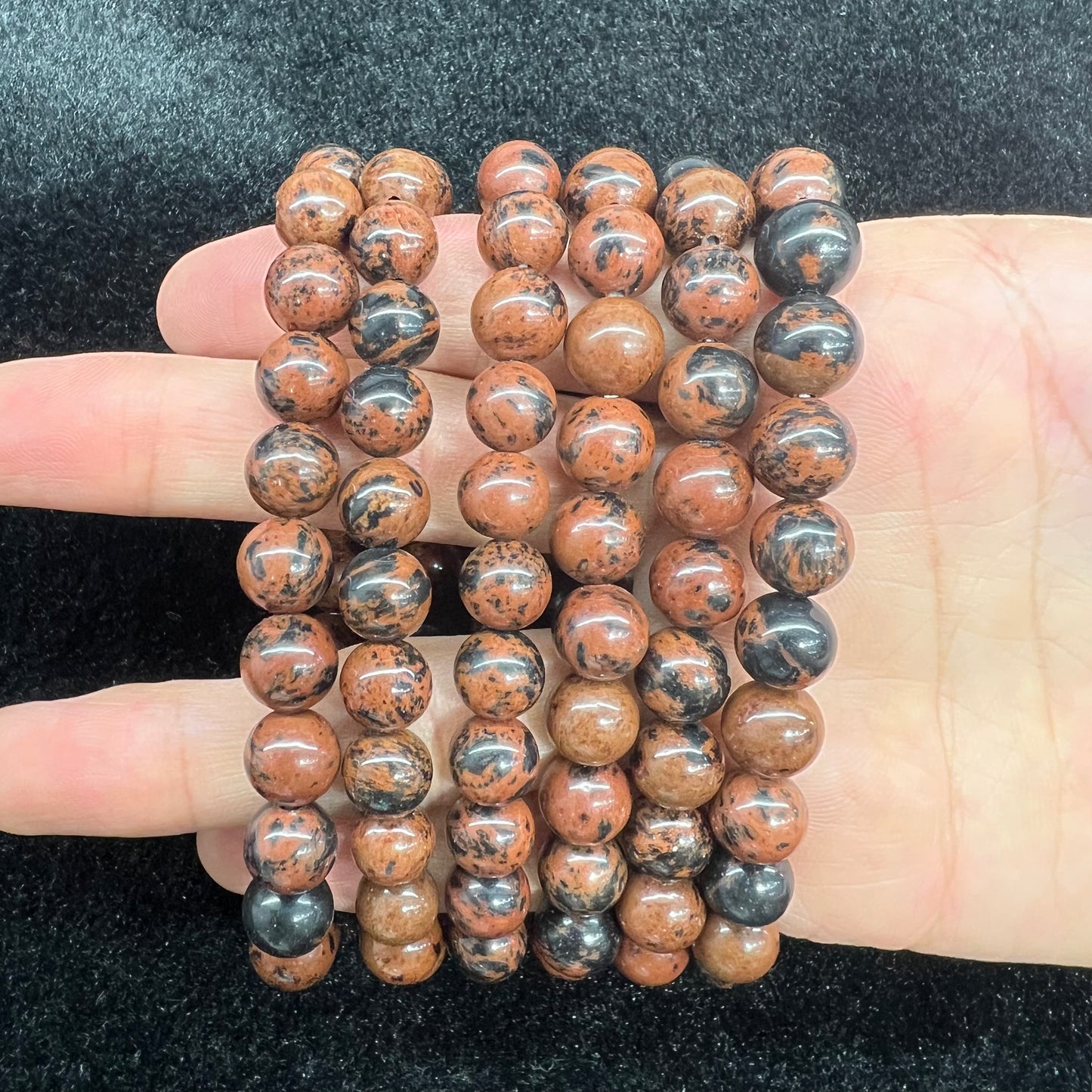 Mahogany obsidian bracelet