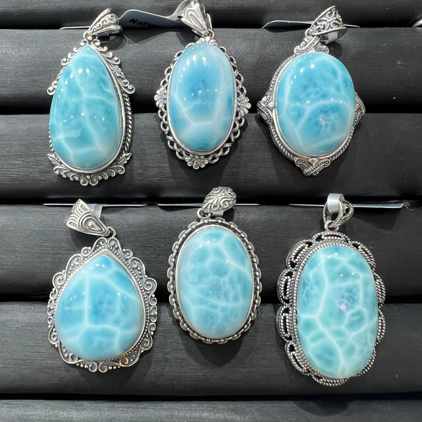 Larimar pendant silver
