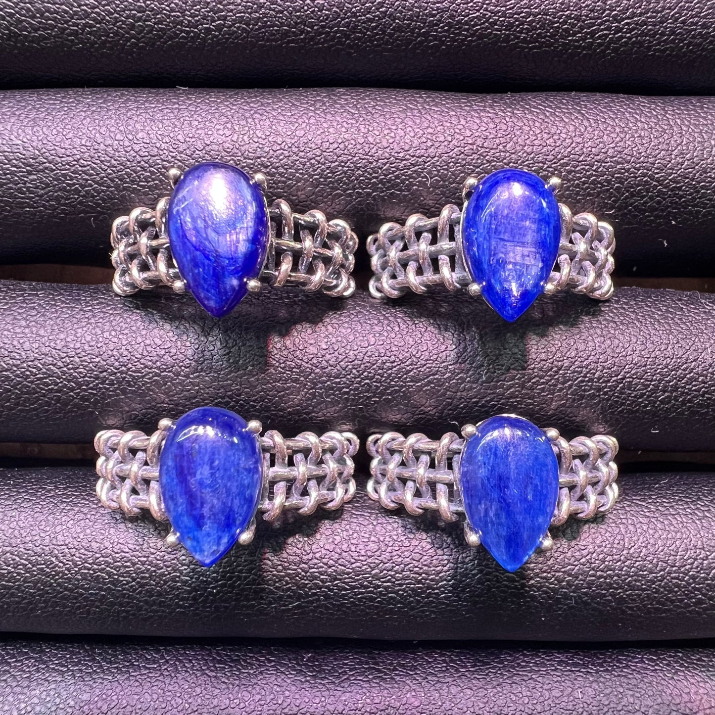 Kayanite silver ring