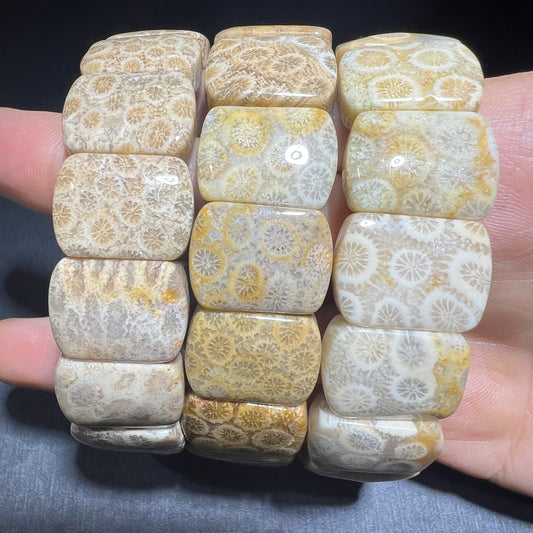 Coral jasper bracelet