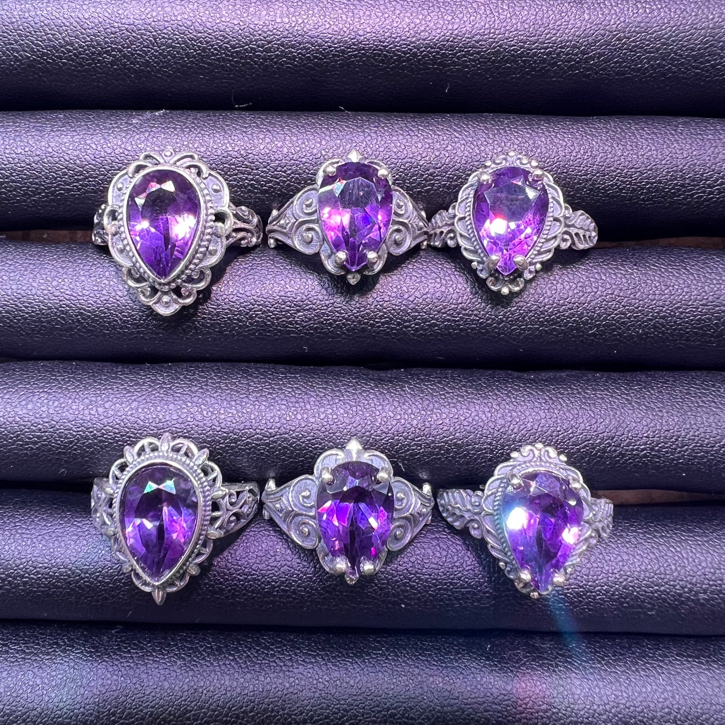Amethyst silver ring