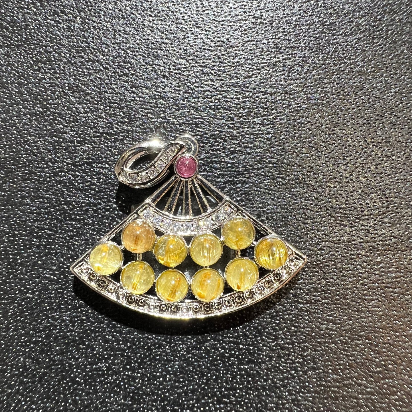 Golden rutile pendant
