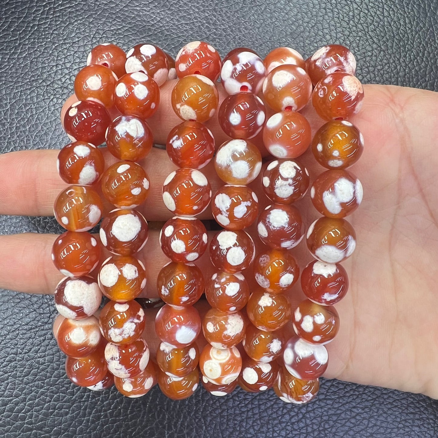 Snow agate bracelet