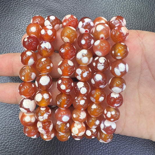 Snow agate bracelet