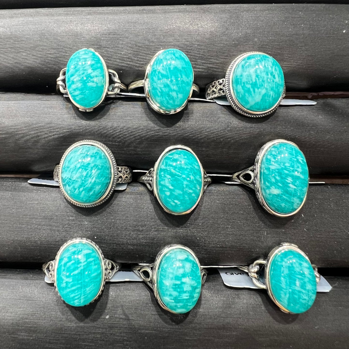 Amazonite ring silver