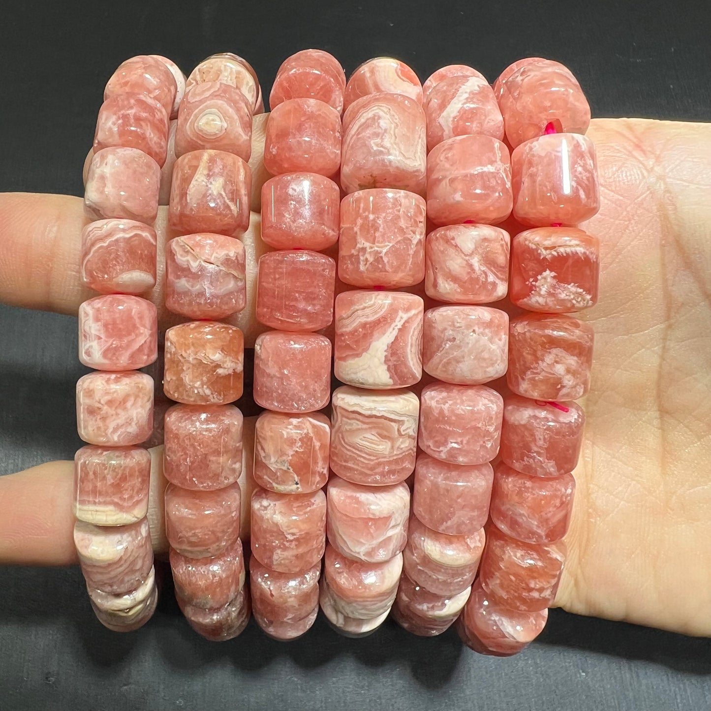 Rhodochrosite bracelet