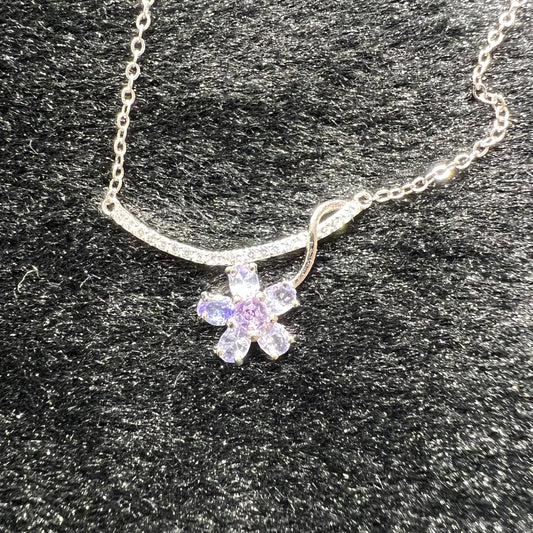 Tanzanite necklace silver 925