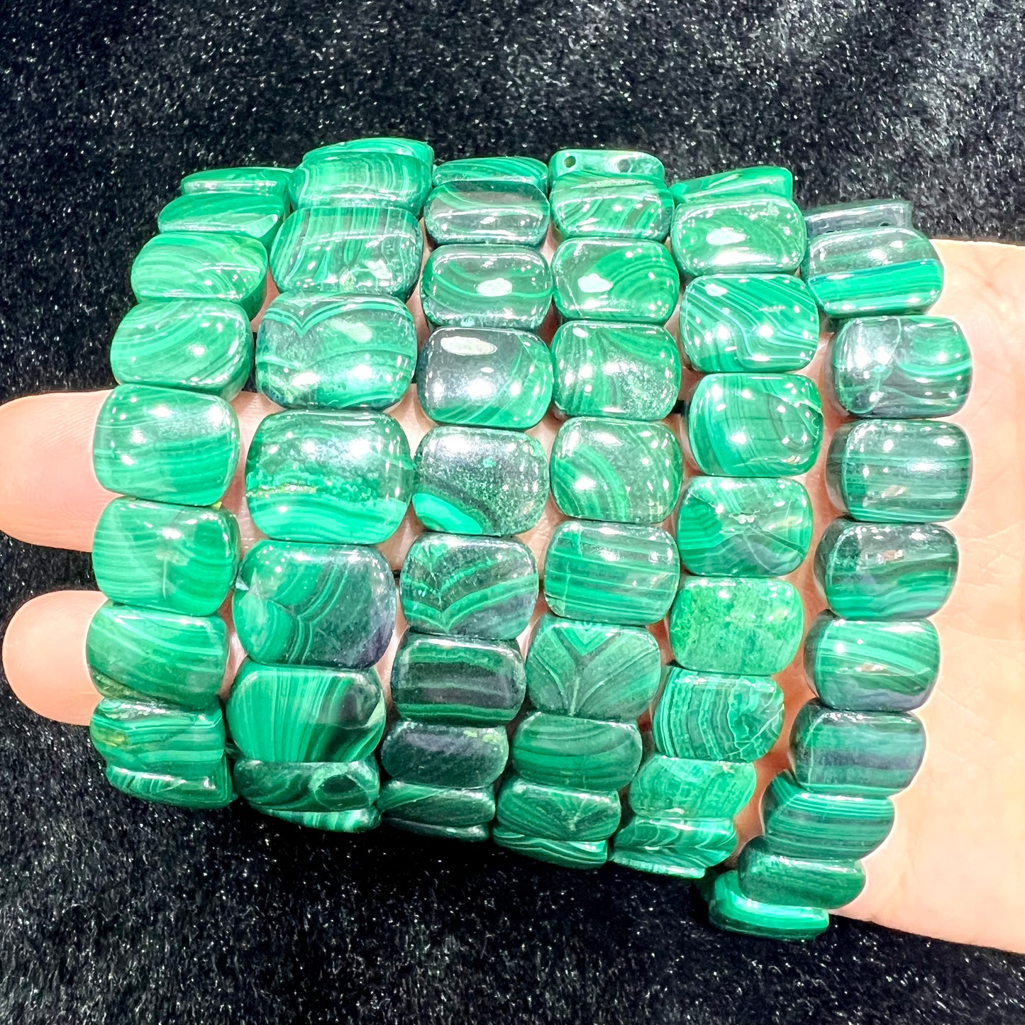Malachite bangle bracelet