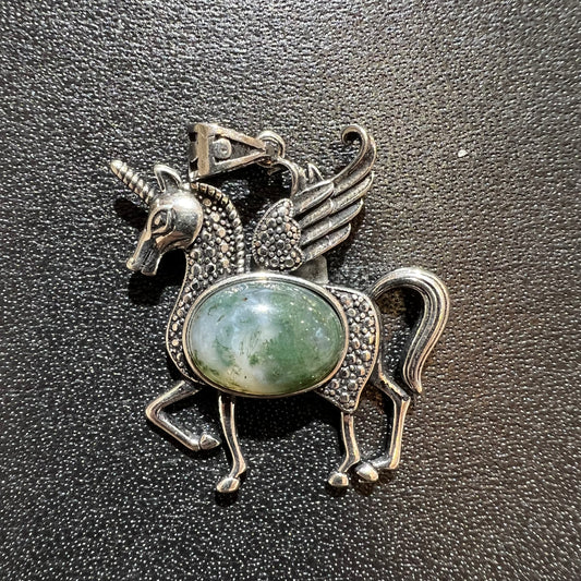 Moss agate pendant